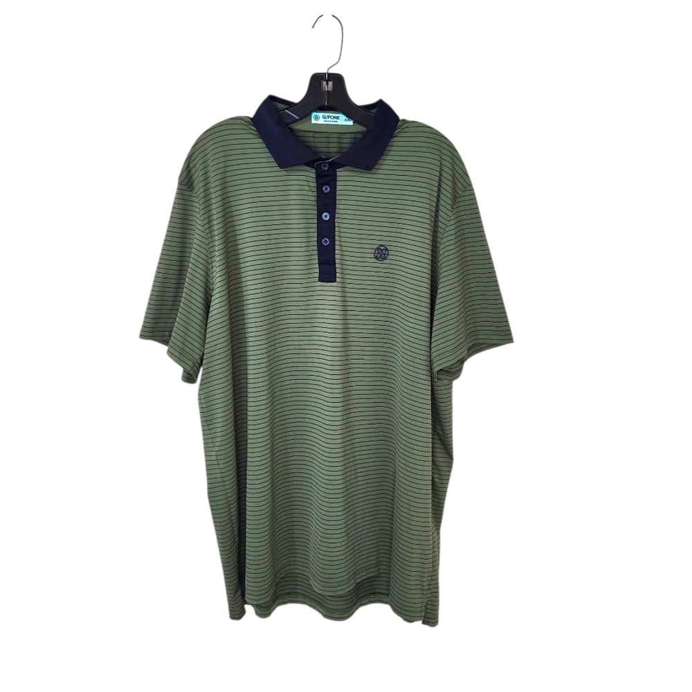 G/FORE FEEDER STRIPE TECH JERSEY POLO Olive Green Men's XXL Golf‎